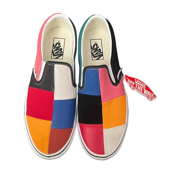 Vans Other - SOLD~VANS Unisex Leather & Suede Patchwork Slip On